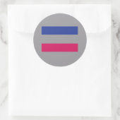 androgynisch runder aufkleber (Tasche)