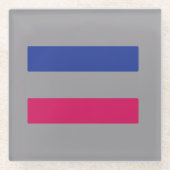 Androgynischer Stolz Glasuntersetzer (Vorderseite)