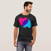 Androgynous Double Heart androgyne color pride T-Shirt (Vorne ganz)