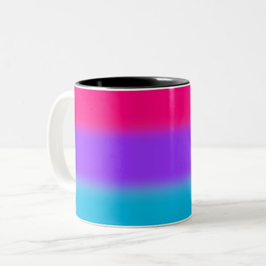 Androgynous Pride Gradient - Geschenk für Androgyn Zweifarbige Tasse (Vorderseite Links)
