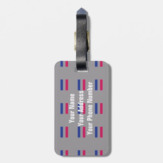 ANDROGYNOUS PRIDE PATTERN GEPÄCKANHÄNGER (Rückseite vertikal)