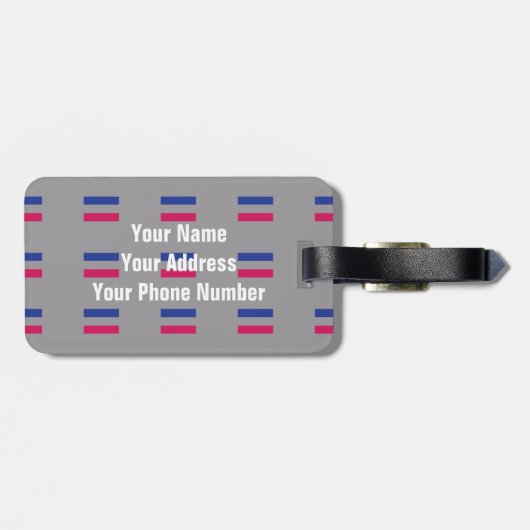 ANDROGYNOUS PRIDE PATTERN GEPÄCKANHÄNGER (Rückseite horizontal)