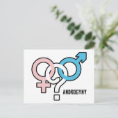 Androgyny Postkarte (Stehend Vorderseite)