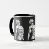 Android Anatomy: Cyborg Two-Tone Coffee Mug Tasse (Vorderseite Links)