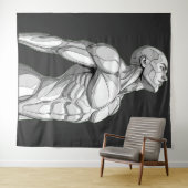 Android Anatomy: Cyborg Wall Tapestry Wandteppich (Beispiel (Horizontal))