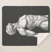 Android Anatomy: Futuristic Cyborg Sherpa Blanket Sherpadecke (Vorderseite (Horizontal))