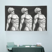 Android Anatomy: Triple Cyborg Futuristic Banner (Messe)