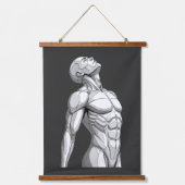 Android Anatomy: Triple Cyborg Tapestry Set Wandteppich Mit Holzrahmen (Vorderseite)