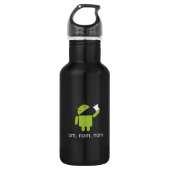 Android > Apfel (dunkle Wasserflasche) Trinkflasche (Vorderseite)