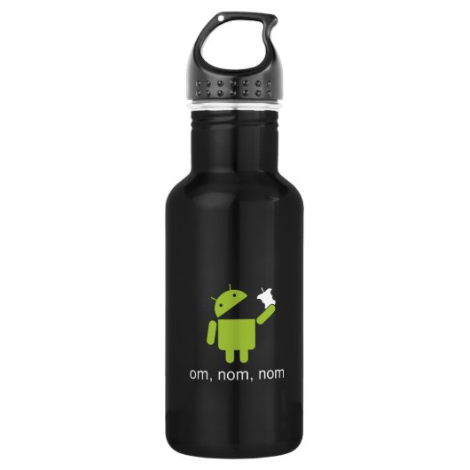 Android > Apfel (dunkle Wasserflasche) Trinkflasche (Vorderseite)