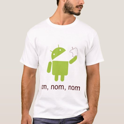 Android > Apfel (helles Shirt) T-Shirt (Vorderseite)