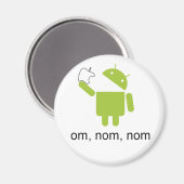 Android > Apfel (Rundmagnet) Magnet (Vorderseite/Rückseite)