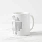 Android---ASCII-Schwarzes Kaffeetasse (VorderseiteRechts)