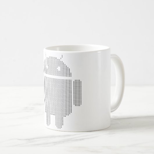 Android---ASCII-Schwarzes Kaffeetasse (VorderseiteRechts)