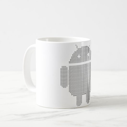 Android---ASCII-Schwarzes Kaffeetasse (Vorderseite Links)