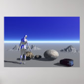 Android auf dem blauen Planeten Poster (Vorne)