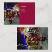 ANDROID BALLET , Antike Rote Science Fiction Visitenkarte (Vorne/Hinten)