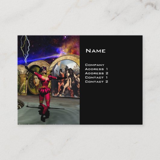 ANDROID BALLET, Schwarze Science Fiction Visitenkarte (Vorderseite)