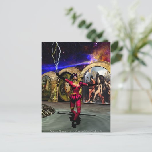 ANDROID BALLET, Science Fiction Postkarte (Stehend Vorderseite)