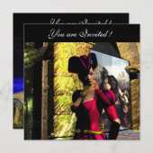 ANDROID BALLET- XENIA IM ORBITER, schwarz rot Einladung (Vorne/Hinten)