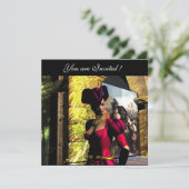 ANDROID BALLET- XENIA IM ORBITER, schwarz rot Einladung (Stehend Vorderseite)