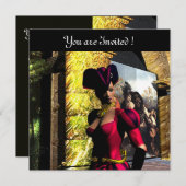 ANDROID BALLET- XENIA IM ORBITER, schwarz rot Einladung (Vorne/Hinten)