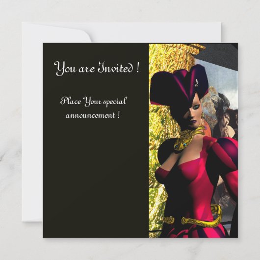 ANDROID BALLET- XENIA IM ORBITER, schwarz rot Einladung (Rückseite)