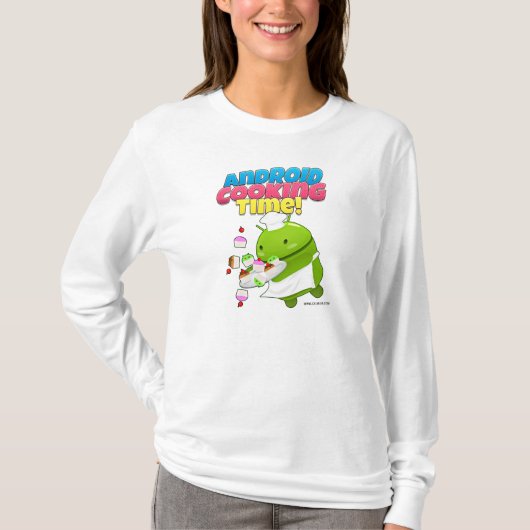 Android Cooking Time Shrit T-Shirt (Vorderseite)