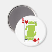 Android des Herzens Magnet (Vorderseite/Rückseite)