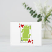 Android des Herzens Postkarte (Stehend Vorderseite)