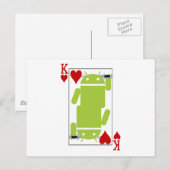 Android des Herzens Postkarte (Vorne/Hinten)