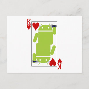 Android des Herzens Postkarte