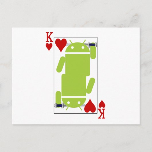 Android des Herzens Postkarte (Vorderseite)