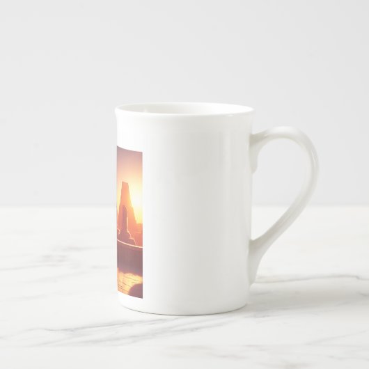 Android Drinking Coffee Looking At Pyramids Porzellantasse (Rechts)