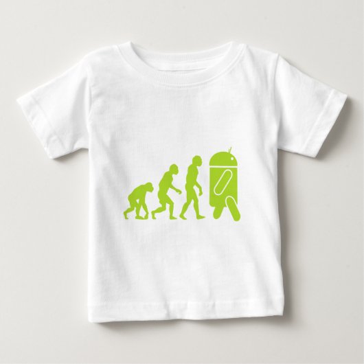 Android-Evolution Baby T-shirt (Vorderseite)