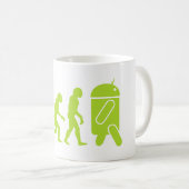 Android-Evolution Kaffeetasse (VorderseiteRechts)