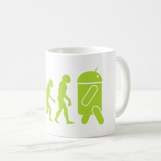 Android-Evolution Kaffeetasse (VorderseiteRechts)