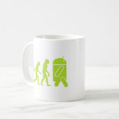 Android-Evolution Kaffeetasse (Vorderseite Links)