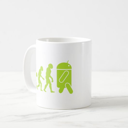 Android-Evolution Kaffeetasse (Vorderseite Links)