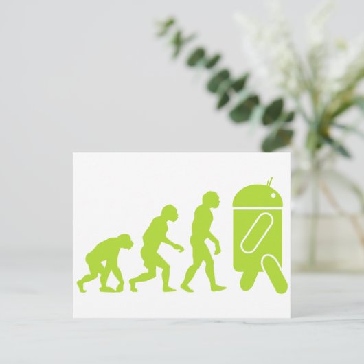 Android-Evolution Postkarte (Stehend Vorderseite)