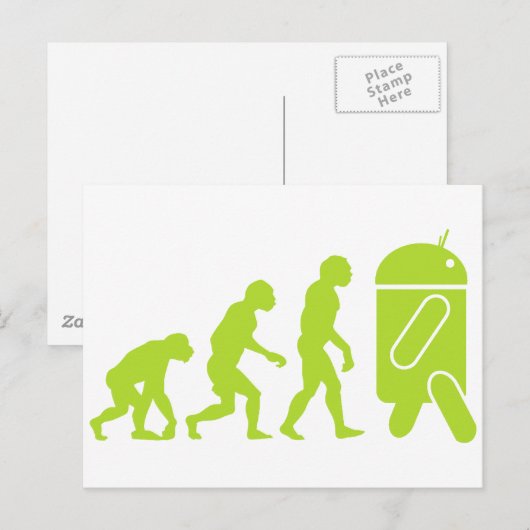 Android-Evolution Postkarte (Vorne/Hinten)