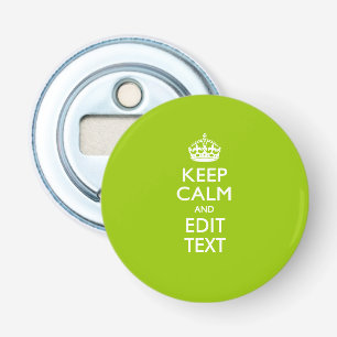 Android Green Behalte Ruhe und Ihren Text Flaschenöffner