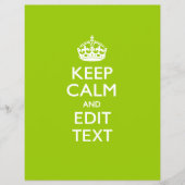 Android Green Behalte Ruhe und Ihren Text Flyer (Vorne)