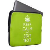 Android Green Behalte Ruhe und Ihren Text Laptopschutzhülle (Vorne Rechts)