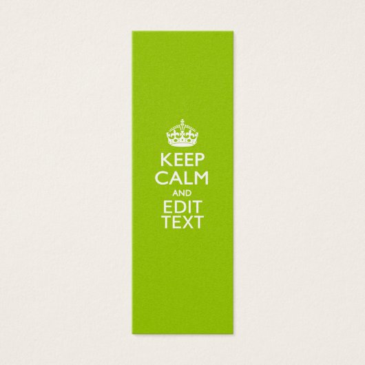 Android Green Style Behalte Ruhe und Ihren Text (Vorderseite)