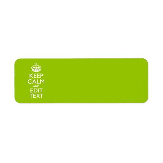 Android Green Style Behalte Ruhe und Ihren Text (Vorne)