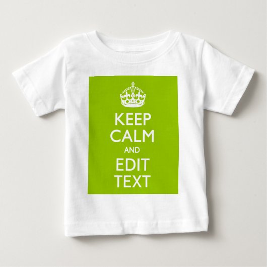 Android Green Style Behalte Ruhe und Ihren Text Baby T-shirt (Vorderseite)