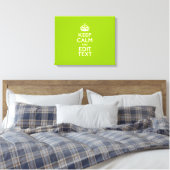 Android Green Style Behalte Ruhe und Ihren Text Leinwanddruck (Insitu (Schlafzimmer))