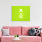 Android Green Style Behalte Ruhe und Ihren Text Leinwanddruck (Insitu (Wohnzimmer))