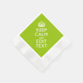 Android Green Style Behalte Ruhe und Ihren Text Serviette (Ecke)